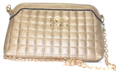 

Technology Ahead Women Evening/Party Gold PU Sling Bag