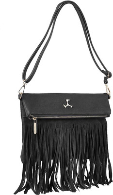 

Mochi Women Casual Black Rexine Sling Bag