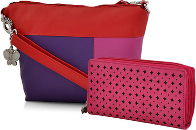 

Butterflies Women Casual Multicolor PU Sling Bag
