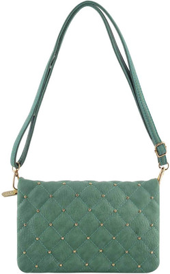 

Mochi Women Casual Green Rexine Sling Bag