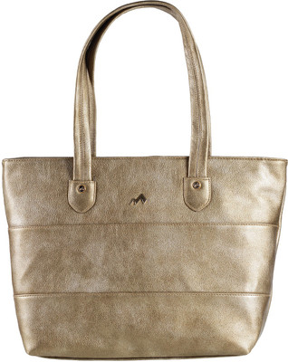 

Metro Women Casual Gold Rexine Tote