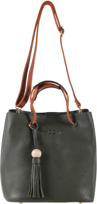 

Mochi Women Casual Green Rexine Hand-held Bag