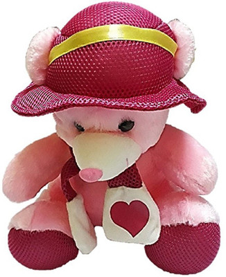 

Bhavya Initiation premium quality PINK Teddy with cap 28 CM - 28 cm(Pink)
