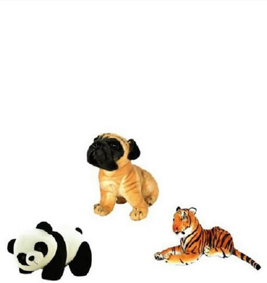 

soniya Enterprises Dog and tiger and panda - 32 cm(Brown, Black), Black;brown