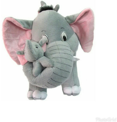 

Jyoti Cute Elephant Soft Toys with 2 baby - 40 cm(Grey)