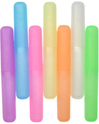 

H D ENTERPRISE Toothbrush Cover Cap 7 Pcs Plastic Toothbrush Holder(Multicolor)
