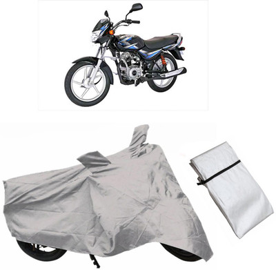 IKJ Two Wheeler Cover for Bajaj(Platina 100 DTS-i, Grey)