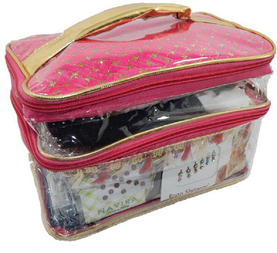 

RK Brands Designer Two Partition Travel Vanity Bag Multipurpose, Makeup Vanity Box(Multicolor)