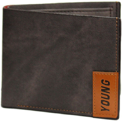 

Young Men Brown Genuine Leather Wallet(1 Card Slot)