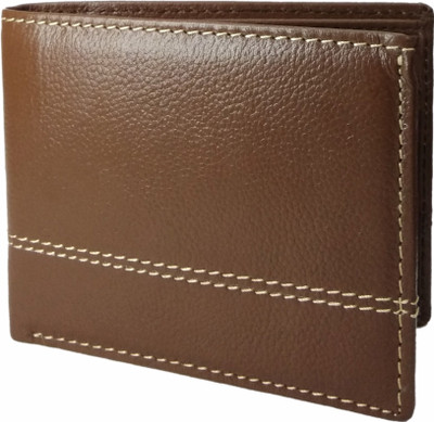 

de jeunez Men Brown Genuine Leather Wallet(3 Card Slots)