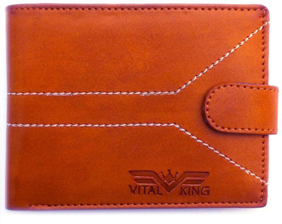 

Vital King Boys Tan Artificial Leather Wallet(5 Card Slots)