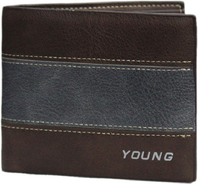 

young Men Multicolor Genuine Leather Wallet(4 Card Slots), Muilticolor