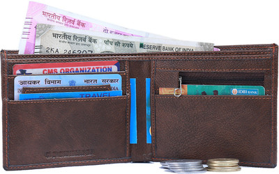 

goodhand Men Brown Genuine Leather Wallet(6 Card Slots)