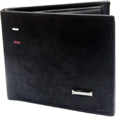 

young Men Black Genuine Leather Wallet(1 Card Slot)