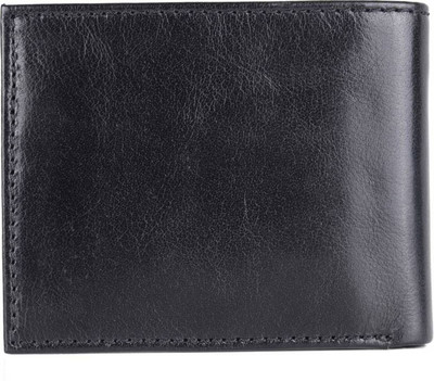 

Eazy Life Men Black Genuine Leather Wallet(3 Card Slots)