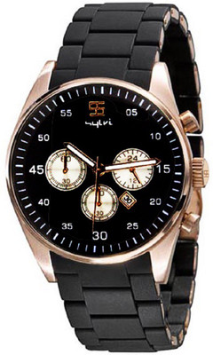 

Talgo New Arrival Festive Season Special TGSYARBLK Armani Black Colour Round Dial Attractive And Comfertable Metal Strap Watch - For Men