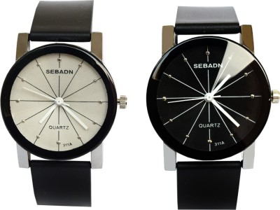 

VITREND (TM) New Diamond Dial Fashion Combo(Pack Of 2) Watch - For Men & Women