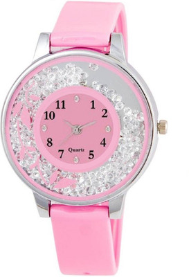 

Rage Enterprise New Stylish Pink Designer Movable Diamond Boys & Girls Watch - For Men & Women