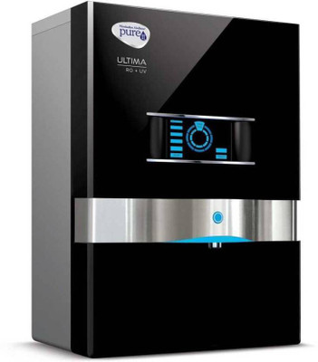 

Pureit Mineral RO+UV Ultima 10 L RO + UV Water Purifier(Black)