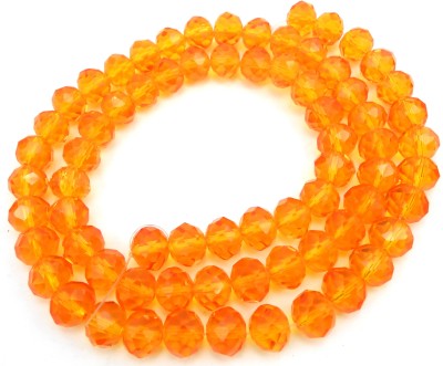 

jaz Jaz's 70pcs Faceted Crystal Rondelle Loose Spacer Beads Jewelry Findings Dia.-10mm,Thickness-8mm, Colour-Orange, 70 pcs.