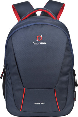 

Murano Alteo Backpack with 3 compartment Large Laptop Backpack For 15.6" Laptop 32 L Laptop Backpack(Blue)