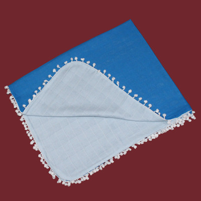 

Kadambaby Plain  Swadding Baby Blanket(Cotton, Blue