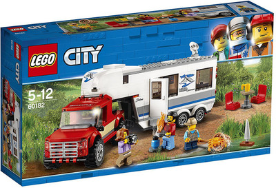 

Lego Pickup & Caravan (344 Pcs)(Multicolor)