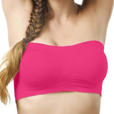 MEERA'S ERA Tube Bra Women Bandeau/Tube Non Padded Bra(Pink)