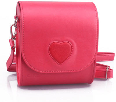

Caiul Instax Mini 9 8 25 50s 70 90 PU Leather Protective Case With Shoulder Strap (Red) Camera Bag(Red)