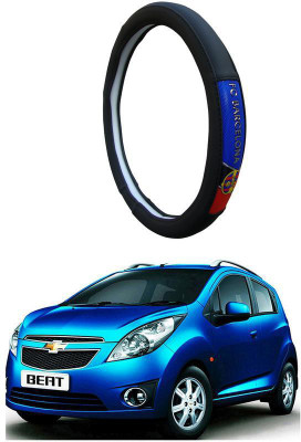 AUTO PEARL Steering Cover For Chevrolet Beat(Black, Leatherite)