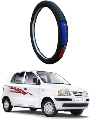 AUTO PEARL Steering Cover For Hyundai Santro Xing(Black, Leatherite)