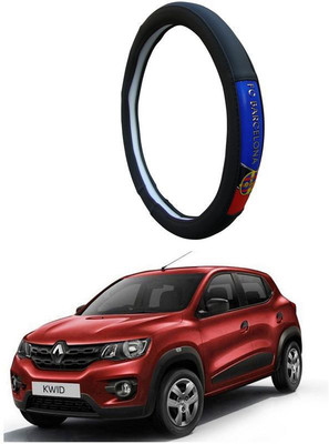 AUTO PEARL Steering Cover For Renault Kwid(Black, Leatherite)