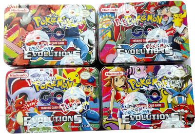 

AncientKart Pokemon Evolutions Medium Tin with 42 cards(Multicolor)