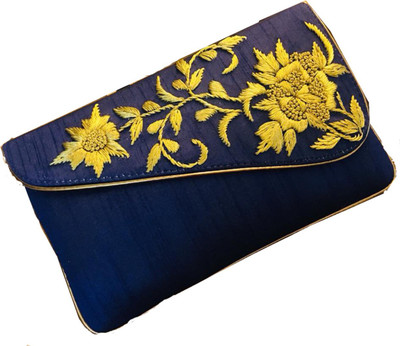 

Craftbazaar Party Blue Clutch