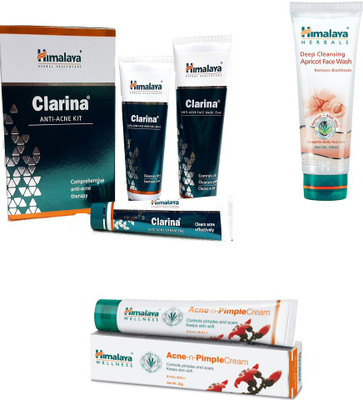 

Himalaya Clarina Anti Acne Kit, Deep Cleansing Apricot Face Wash, Pimple Cream(Set of 6)