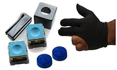 

JBB C60 Plastic Chalk Holder 2pcs Chalk 2pcs Tip & Gloves Snooker, Pool Cue Stick(Plastic)