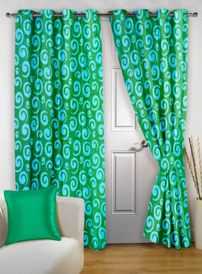 

Story@Home 215 cm (7 ft) Polyester Door Curtain (Pack Of 2)(Printed, Blue)