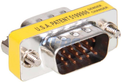 

Gadget-Wagon VGA 15 Pin Video gender converter Male to Male to join 2 Female VGA ports VGA Cable(Compatible with Mobile, Laptop, Tablet, Mp3, Gaming Device, Silver)