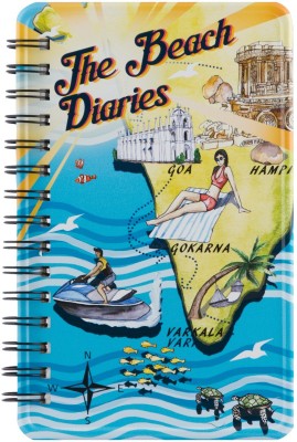 Happipress Beach Diaries Metal Notebook Regular Notebook Ruled 100 Pages(Multicolor)