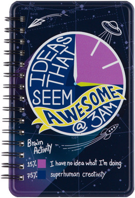 

Happipress Regular Journal(Late Night Ideas Metal Journal, Multicolor)