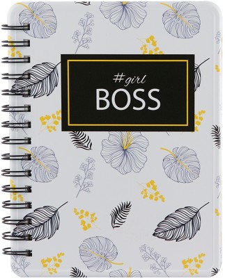 Happipress Girl Boss Metal Planner Regular Desk Planner Ruled 100 Pages(Multicolor)