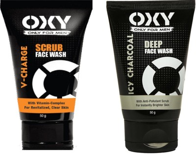 

oxy ICY CHARCOAL DEEP FACE WASH 50 GM+V-CHARGE SCRUB FACE WASH 50 GM Face Wash(50 g)