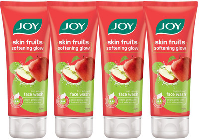 Joy Skin Fruits Softening Glow Face Wash (Apple)(Pack of 4 x 50 ml) Face Wash(200 ml)