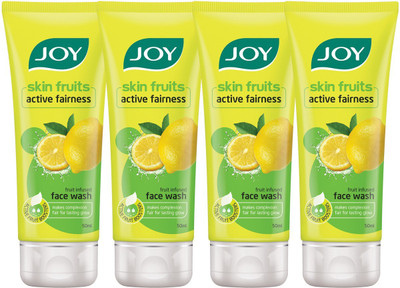 

Joy Skin Fruits Active Fairness Face Wash (Lemon)(Pack of 4 x 50 ml) Face Wash(200 ml)