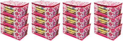 

Kuber Industries Designer Extra Large Size Non Woven Saree Cover Pink Floral Design Set of 12 Pcs (90 GSM Fabric) PinkXLNS15(Pink)