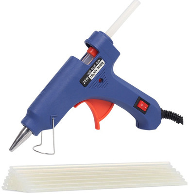 

OKASTA 20 Watt MINIB8S | HIGH QUALITY |Leak Proof|With 8 STICK Blue Glue Gun For Art craft, Quick Repairs, Paper & Cloth High-Tech Professional Electronic For Art craft, Quick Repairs, Paper & Cloth High-Tech Professional Electronic Standard Temperature C