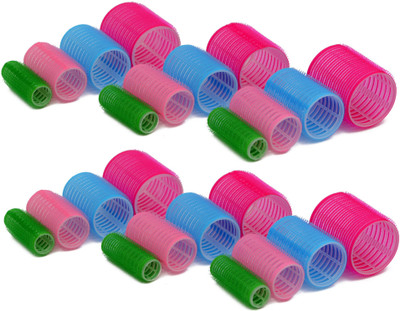 

Store2508 (Pack of 24) Hair Rollers in 4 different Sizes. Hair Curler(Multicolor)