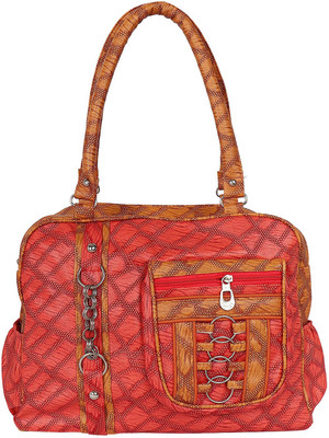 SK NOOR Shoulder Bag(Tan, Pink), Pink;tan