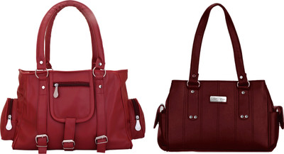 

Lady bar Shoulder Bag(Maroon)