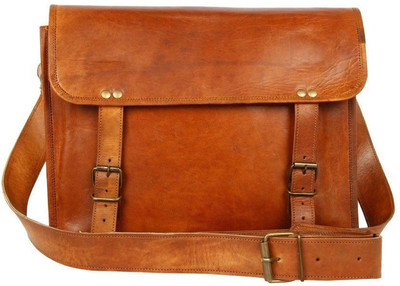 

Handcrafted exports Messenger Bag(Tan)